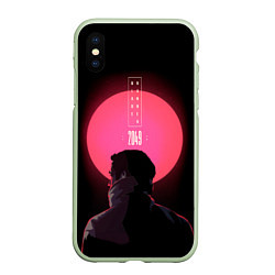 Чехол iPhone XS Max матовый Blade Runner: Acid sun, цвет: 3D-салатовый