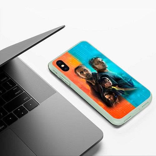 Чехол iPhone XS Max матовый Blade Runner Heroes / 3D-Салатовый – фото 3