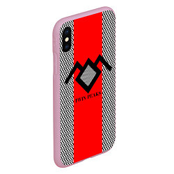 Чехол iPhone XS Max матовый Twin Peaks Mark, цвет: 3D-розовый — фото 2