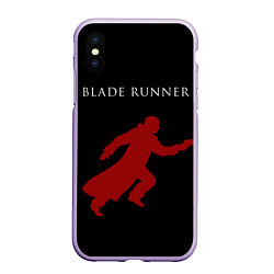 Чехол iPhone XS Max матовый Blade Runner, цвет: 3D-светло-сиреневый