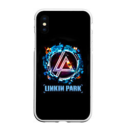Чехол iPhone XS Max матовый Linkin Park: Engine, цвет: 3D-белый