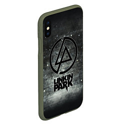 Чехол iPhone XS Max матовый Linkin Park: Wall, цвет: 3D-темно-зеленый — фото 2