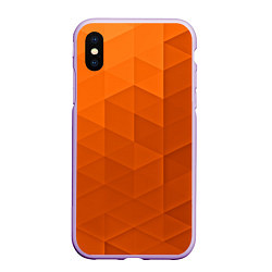 Чехол iPhone XS Max матовый Orange abstraction, цвет: 3D-сиреневый