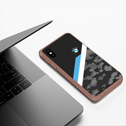 Чехол iPhone XS Max матовый BMW: Pixel Military, цвет: 3D-коричневый — фото 2