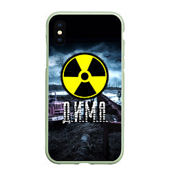 Чехол iPhone XS Max матовый S.T.A.L.K.E.R: Дима, цвет: 3D-салатовый