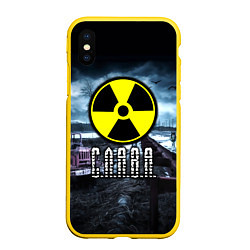 Чехол iPhone XS Max матовый S.T.A.L.K.E.R: Слава, цвет: 3D-желтый