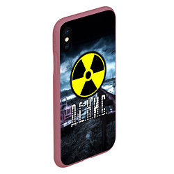 Чехол iPhone XS Max матовый S.T.A.L.K.E.R: Денис, цвет: 3D-малиновый — фото 2