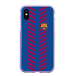 Чехол iPhone XS Max матовый FC Barcelona: Creative, цвет: 3D-сиреневый