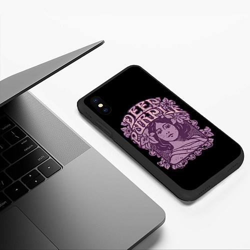 Чехол iPhone XS Max матовый Deep Purple / 3D-Черный – фото 3