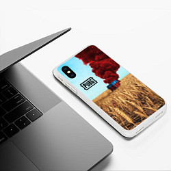 Чехол iPhone XS Max матовый PUBG Box, цвет: 3D-белый — фото 2