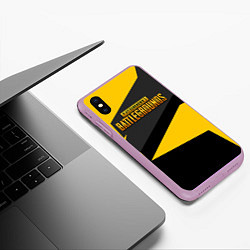 Чехол iPhone XS Max матовый PUBG: Cybersport, цвет: 3D-сиреневый — фото 2