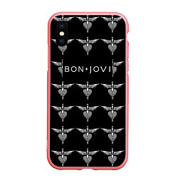 Чехол iPhone XS Max матовый Bon Jovi, цвет: 3D-баблгам