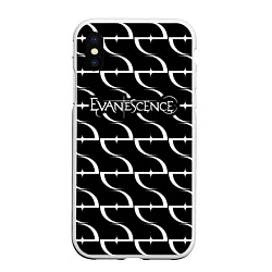 Чехол iPhone XS Max матовый Evanescence, цвет: 3D-белый