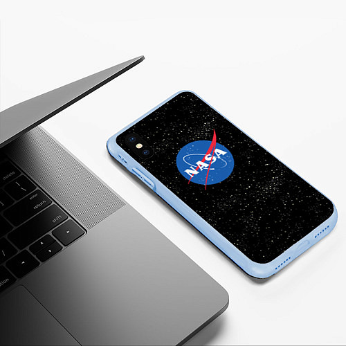 Чехол iPhone XS Max матовый NASA: Endless Space / 3D-Голубой – фото 3