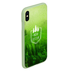Чехол iPhone XS Max матовый Иди лесом, цвет: 3D-салатовый — фото 2