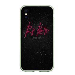 Чехол iPhone XS Max матовый Pink Phloyd: Lonely star, цвет: 3D-салатовый