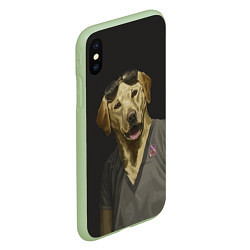 Чехол iPhone XS Max матовый Mr Peanutbutter, цвет: 3D-салатовый — фото 2