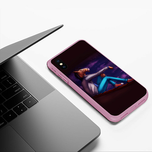 Чехол iPhone XS Max матовый BoJack / 3D-Розовый – фото 3