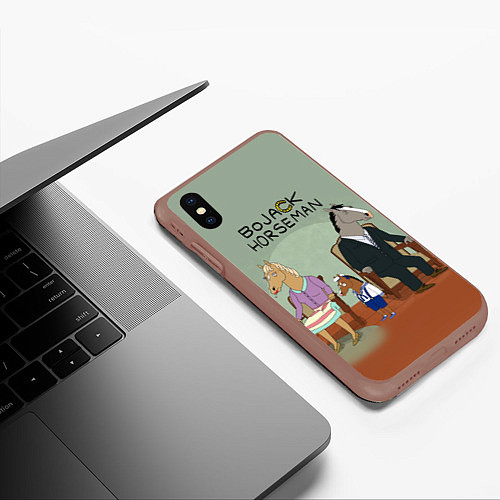 Чехол iPhone XS Max матовый BoJack Horseman / 3D-Коричневый – фото 3