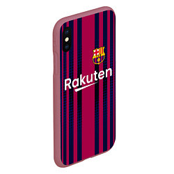 Чехол iPhone XS Max матовый FC Barcelona: Rakuten, цвет: 3D-малиновый — фото 2