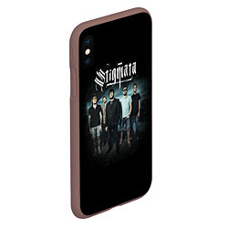 Чехол iPhone XS Max матовый Stigmata Band, цвет: 3D-коричневый — фото 2