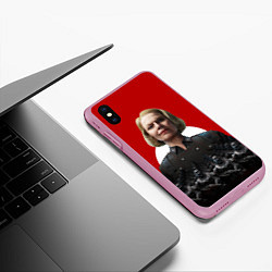 Чехол iPhone XS Max матовый Wolfenstein: Irene Engel, цвет: 3D-розовый — фото 2