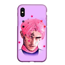 Чехол iPhone XS Max матовый Lil Peep: Pink Edition