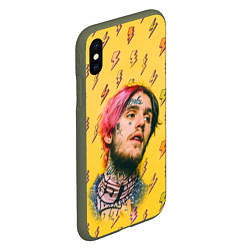 Чехол iPhone XS Max матовый Thunder Lil Peep, цвет: 3D-темно-зеленый — фото 2