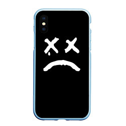Чехол iPhone XS Max матовый Lil Peep: RIP Smile, цвет: 3D-голубой