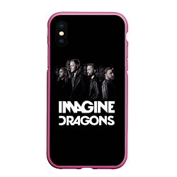 Чехол iPhone XS Max матовый Imagine Dragons: Boy Band, цвет: 3D-малиновый