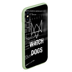 Чехол iPhone XS Max матовый Watch Dogs: Hacker, цвет: 3D-салатовый — фото 2