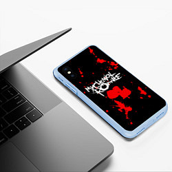 Чехол iPhone XS Max матовый My Chemical Romance, цвет: 3D-голубой — фото 2