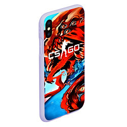 Чехол iPhone XS Max матовый CS:GO Beast Rage, цвет: 3D-светло-сиреневый — фото 2
