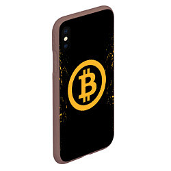 Чехол iPhone XS Max матовый Bitcoin Master, цвет: 3D-коричневый — фото 2