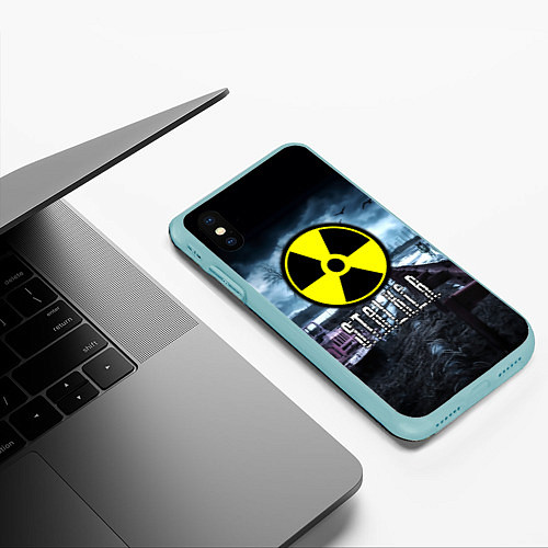 Чехол iPhone XS Max матовый S.T.A.L.K.E.R: Radiation / 3D-Мятный – фото 3