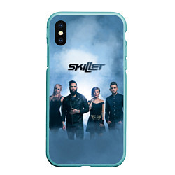 Чехол iPhone XS Max матовый Skillet: Smoke, цвет: 3D-мятный