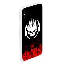 Чехол iPhone XS Max матовый The Offspring: Red Flame, цвет: 3D-белый — фото 2