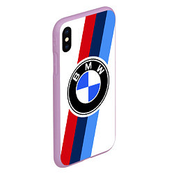 Чехол iPhone XS Max матовый BMW M: White Sport, цвет: 3D-сиреневый — фото 2