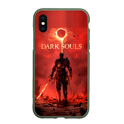 Чехол iPhone XS Max матовый Dark Souls: Red Sunrise, цвет: 3D-темно-зеленый