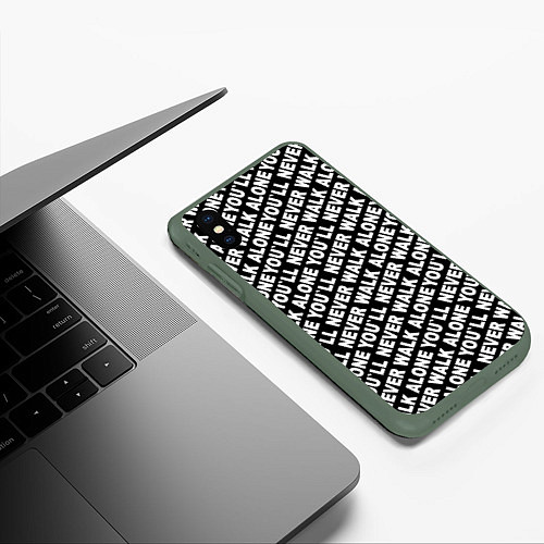 Чехол iPhone XS Max матовый YNWA / 3D-Темно-зеленый – фото 3