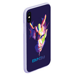 Чехол iPhone XS Max матовый Eminem V&C, цвет: 3D-светло-сиреневый — фото 2