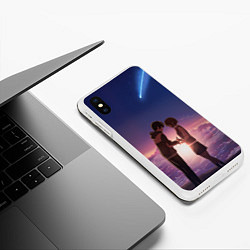 Чехол iPhone XS Max матовый Your Name, цвет: 3D-белый — фото 2