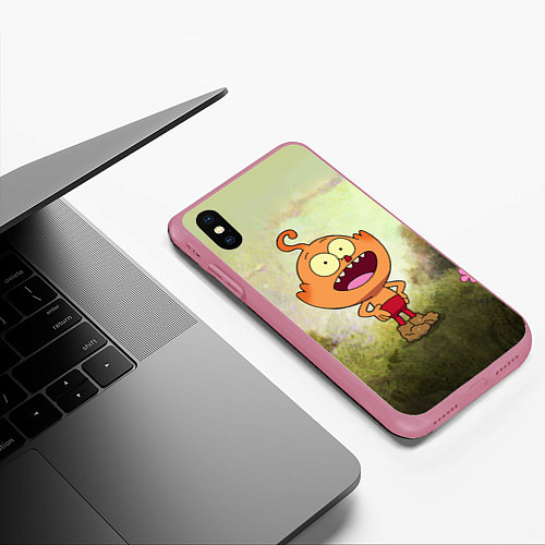 Чехол iPhone XS Max матовый Харви Бикс / 3D-Малиновый – фото 3