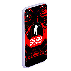 Чехол iPhone XS Max матовый CS:GO - Владимир, цвет: 3D-светло-сиреневый — фото 2