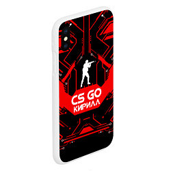 Чехол iPhone XS Max матовый CS:GO - Кирилл, цвет: 3D-белый — фото 2