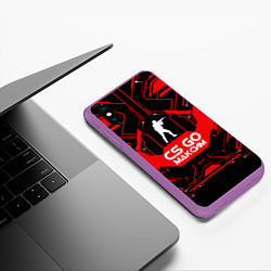 Чехол iPhone XS Max матовый CS:GO - Максим, цвет: 3D-фиолетовый — фото 2