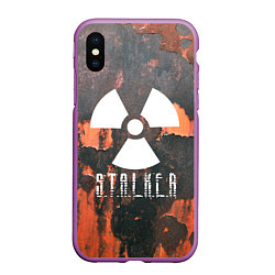 Чехол iPhone XS Max матовый S.T.A.L.K.E.R: Orange Toxic, цвет: 3D-фиолетовый