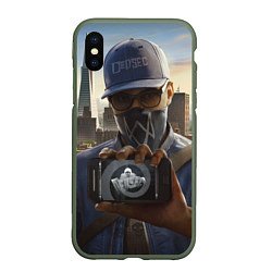 Чехол iPhone XS Max матовый Watch Dogs Man