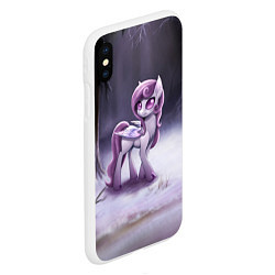 Чехол iPhone XS Max матовый Violet Pony, цвет: 3D-белый — фото 2