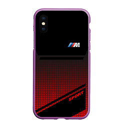 Чехол iPhone XS Max матовый BMW 2018 M Sport, цвет: 3D-фиолетовый